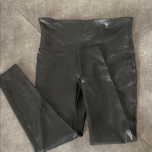 Faux Leather SPANX Black High-Waisted Leggings
